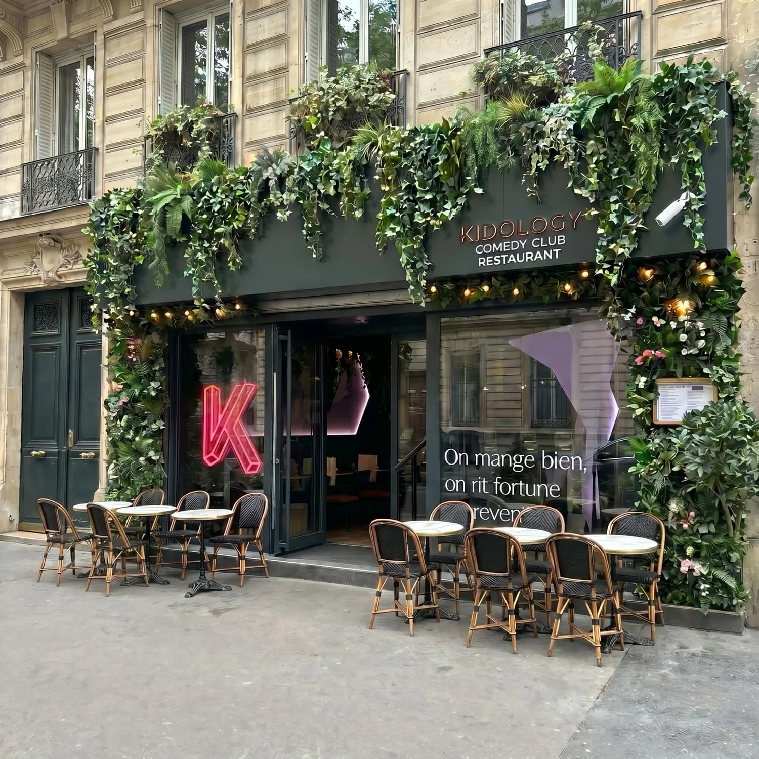 La terrasse du Kidology, boulevard Saint-Michel